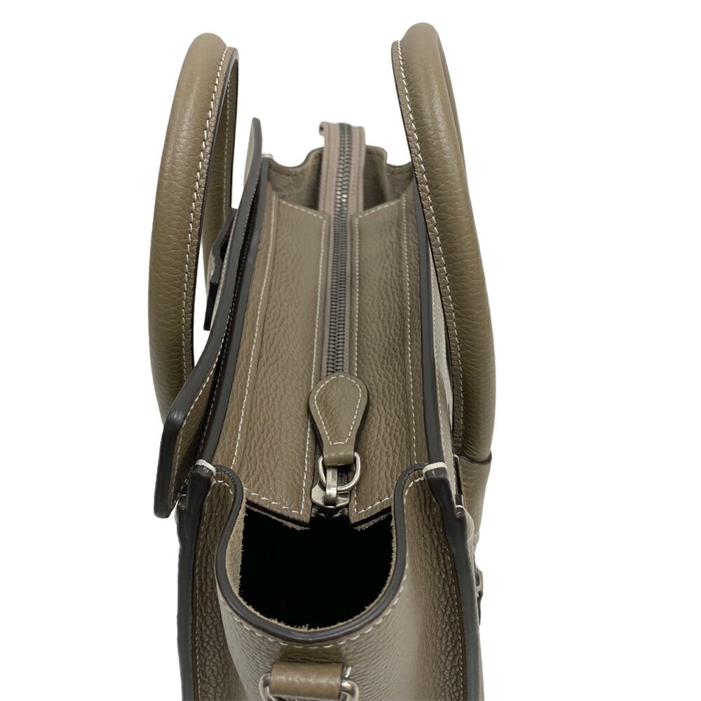 Celine Luggage Drummed Calfskin Shoulder Bag Suri Beige - Picture 5 of 9